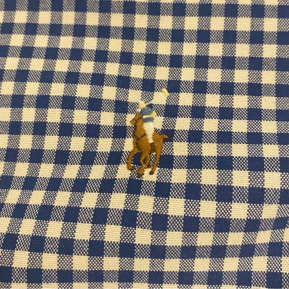 Ralph Lauren Shirt Men’s XLT Blue White Check Button Down Logo Classic Preppy - Picture 2 of 10